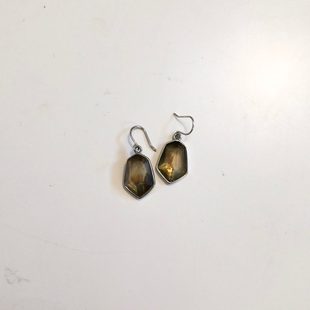Brown Crystal Drop Earrings
